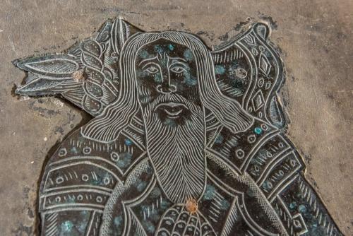 Brass Engraving, St Benedict, Scrivelsby